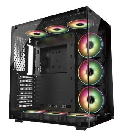 GamePower WARCRY ATX 6 * ARGB Sessiz Fan Temper Cam Gaming RGB Kontrolcüsü ve Uzaktan Kumanda Kasa