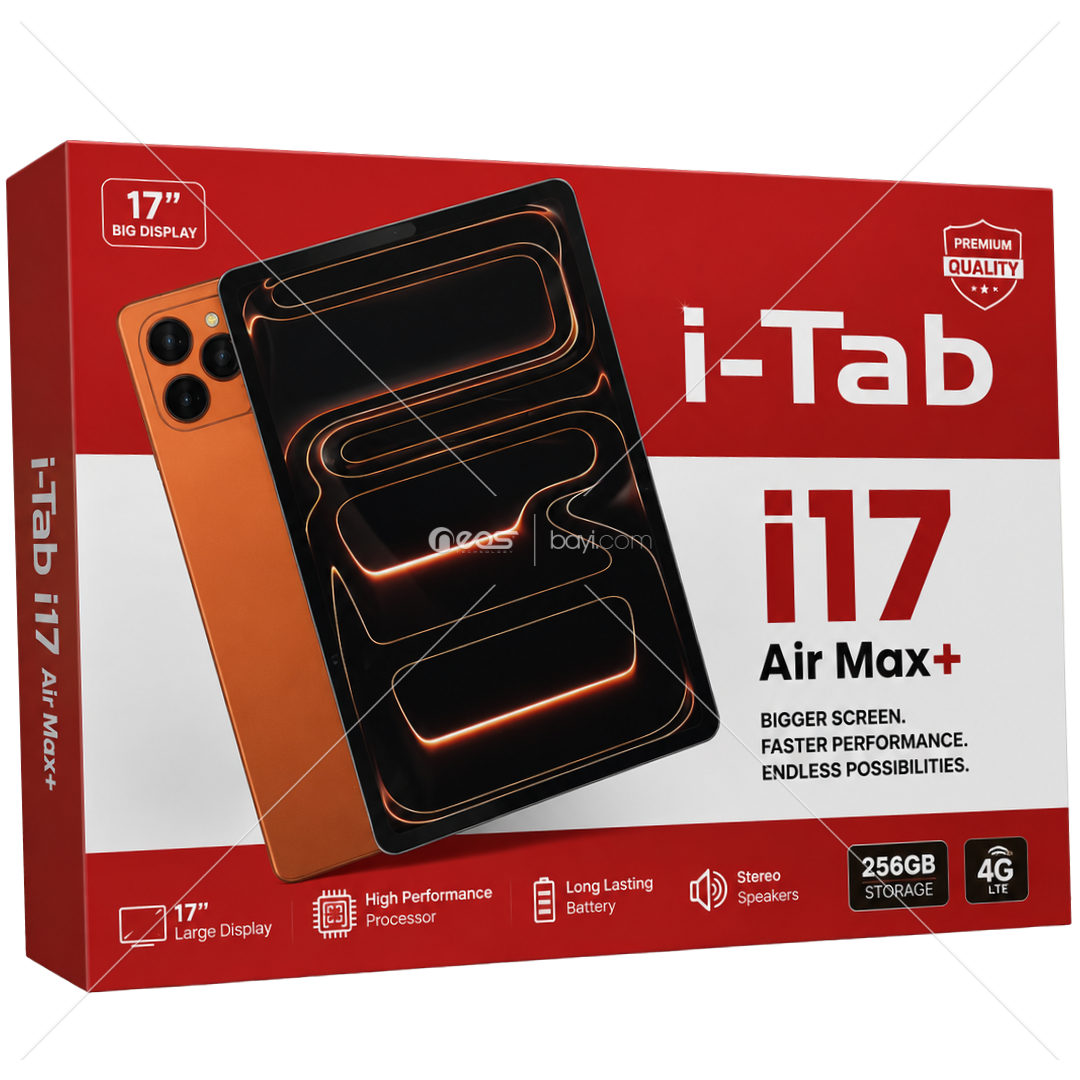 i-Tab Titan 17 Pro – 17'' Android Tablet | 256GB Depolama | 4G LTE | IPS Ekran | Yüksek Performans