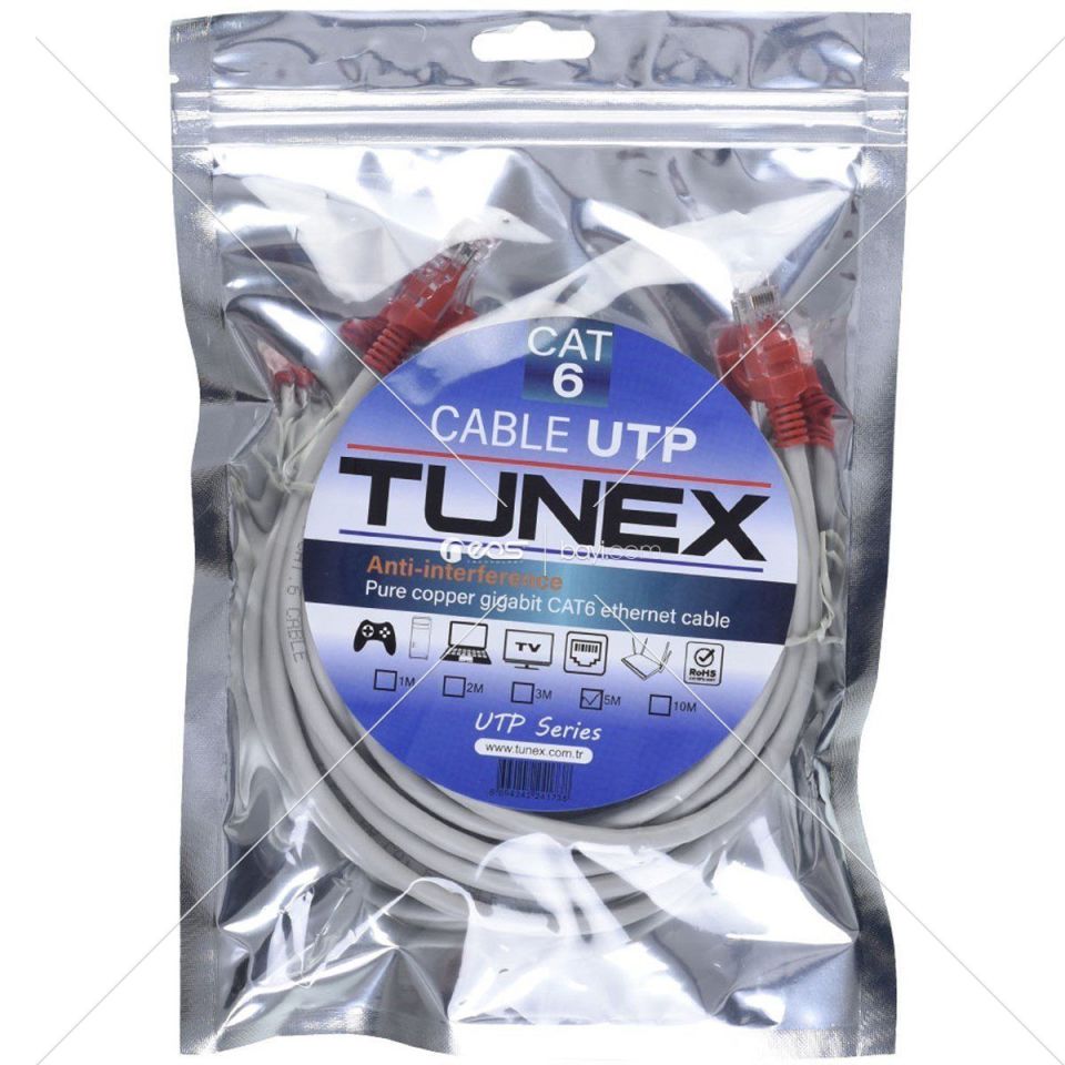 TUNEX 10 Mt Jaklı Cat6 Ethernet Kablosu TNX-C-10