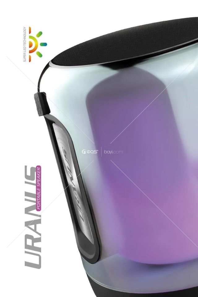 Powerway Ekstra Bass Radyolu Usb Aux Müzikli Gece Lambası Taşınabilir Uranus Bluetooth Hoparlör