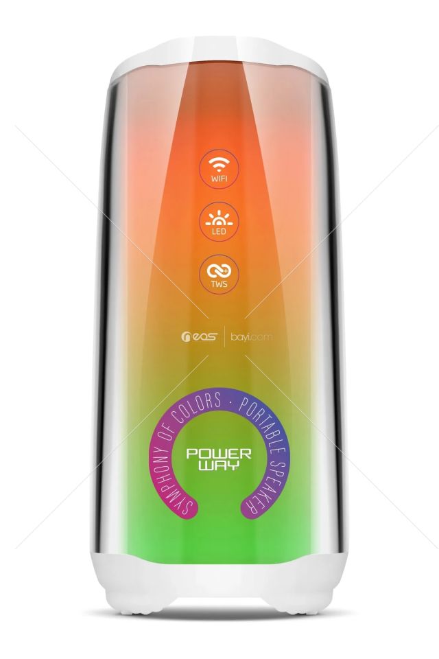 Powerway Senfoni Taşınabilir Bluetooth Hoparlör Ses Bombası Yüksek Ses Gücü Sese Duyarlı Led Işık