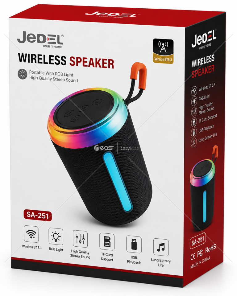 JEDEL SA-251 RGB IŞIKLI KABLOSUZ BLUETOOTH HOPARLÖR – BT 5.3