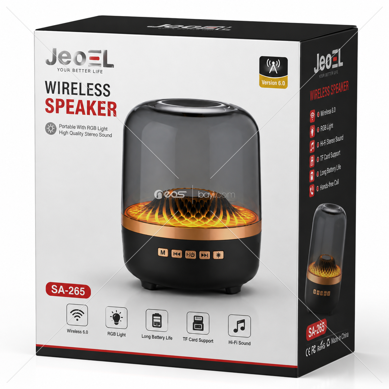 SA-265 RGB AMBİYANS IŞIKLI BLUETOOTH HOPARLÖR – Hİ-Fİ STEREO SES