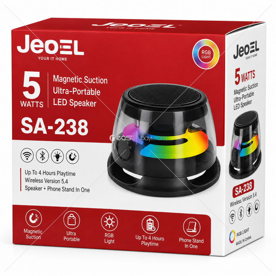 SA-238 5W RGB IŞIKLI MANYETİK BLUETOOTH HOPARLÖR & TELEFON STANDI