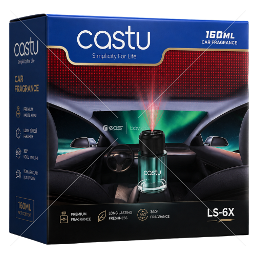CASTU LS-61 160ML Premium 360° Araç İçi Parfüm ve Koku Difüzörü