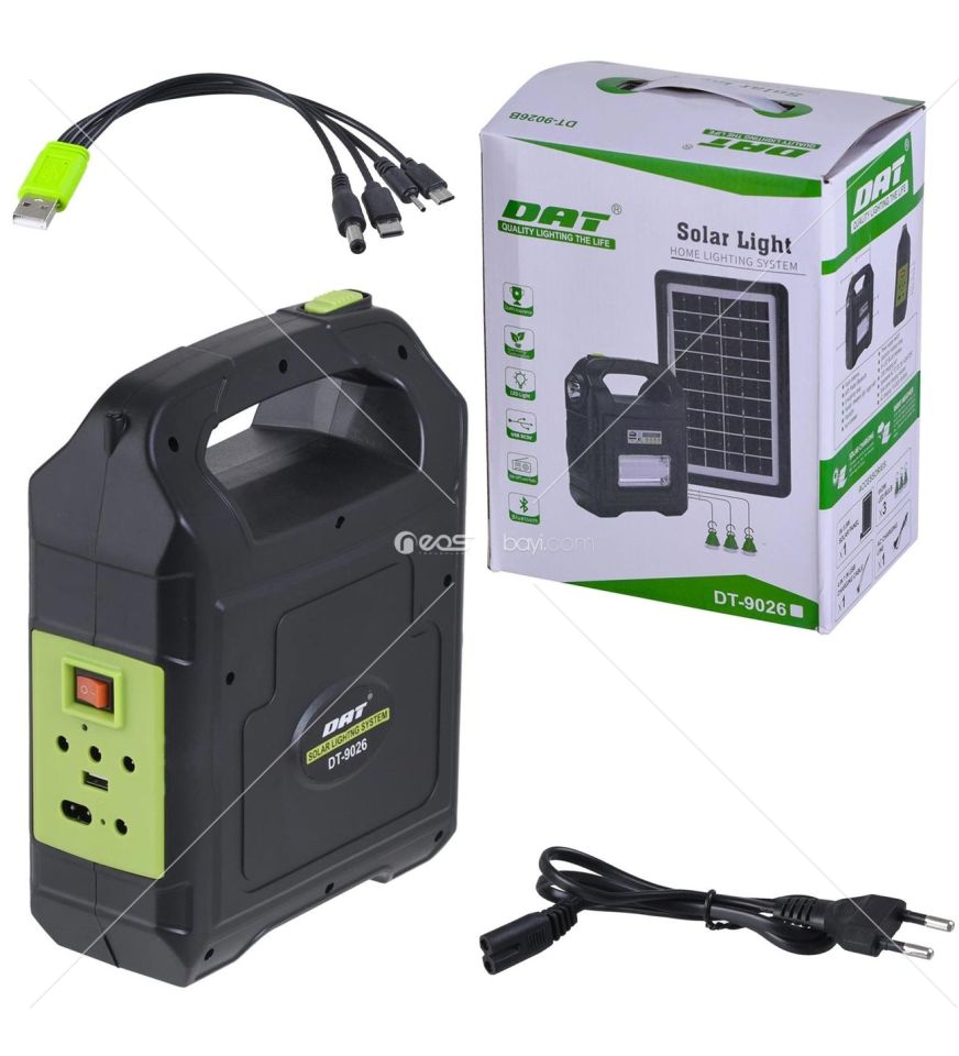 Dat Dt-9026 Solar Kamp Lambası Acil Durum Işığı Şarjlı