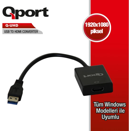 Qport Q-UHD USB 3.0 To HDMI Çevirici