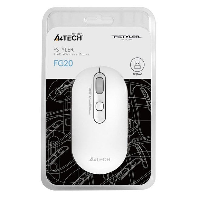 A4 TECH FG20 OPTIK MOUSE NANO USB BEYAZ 2000 DPI