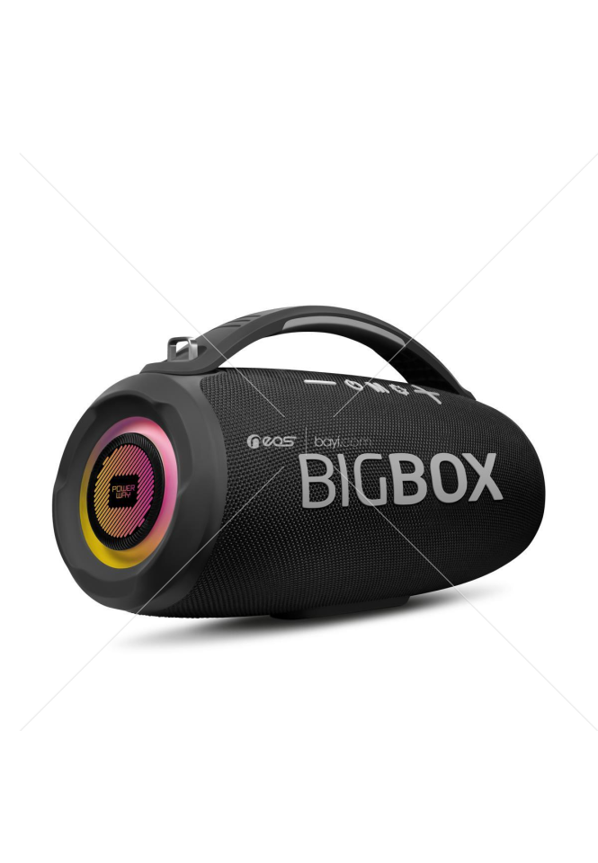 Powerway Bigbox 40W Güç Çift Bass Usb Hafıza Kartı Aux Fm Led Işıklı Bluetooth Hoparlör Hi-Fi Ses Bombası