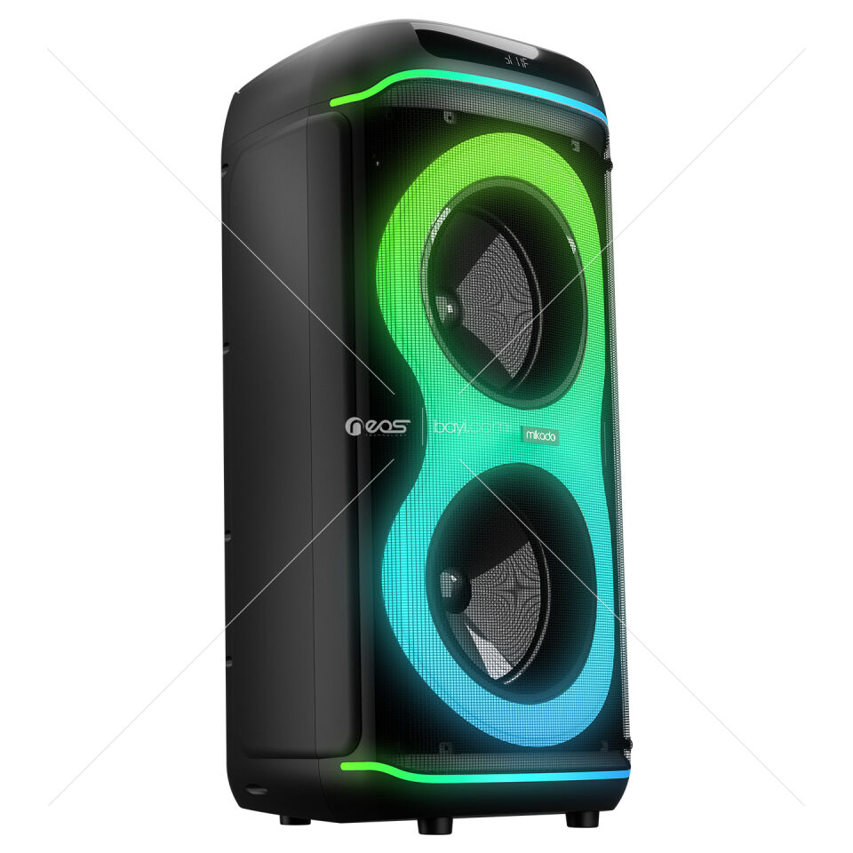 Mikado MD-63BT 60W 1 Adet Kablosuz Mikrofonlu USB+TF+TWS+AUX+BT Destekli Siyah Ses Sistemi