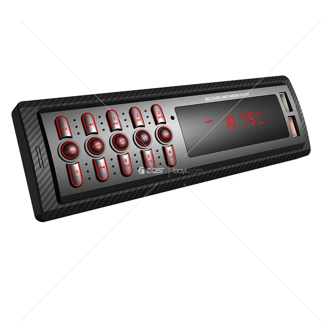 Araba için Çift USB/BT/SD Ses Kontrolü Uzaktan Kumanda Araba Stereo MP3 Çalar
