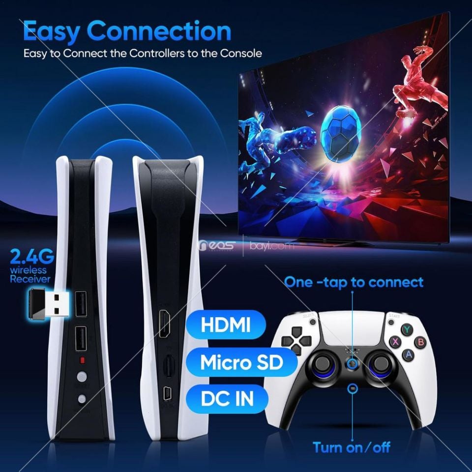 Yeni Oyun GTA+PES+FOOTBALL 14.000 ADETTEN FAZLA Oyu n Kablosuz HDMI Arcade 2.4G 4K TV Mini Oyun için Q10 ARPSP Ev için PS5 Kasa Tasarımlı Oyun Konsolu ile ( TEK KİŞİLK OYUNLAR )