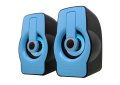 Snopy SN-X23 2.0 Multimedia RGB Işıklı 3W*2 Siyah/Mavi USB Speaker