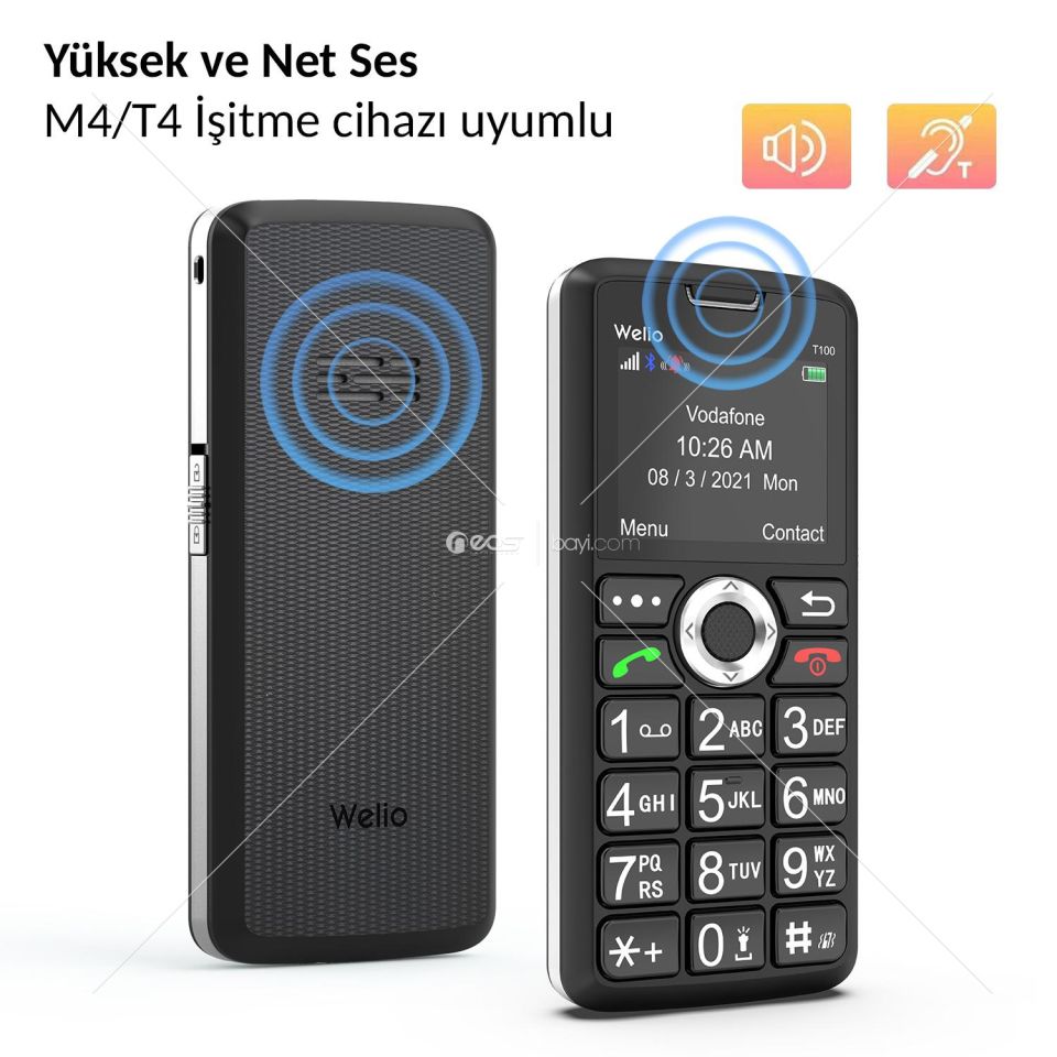 Welio T100 Tuşlu Resmi Kayıtlı Telefon