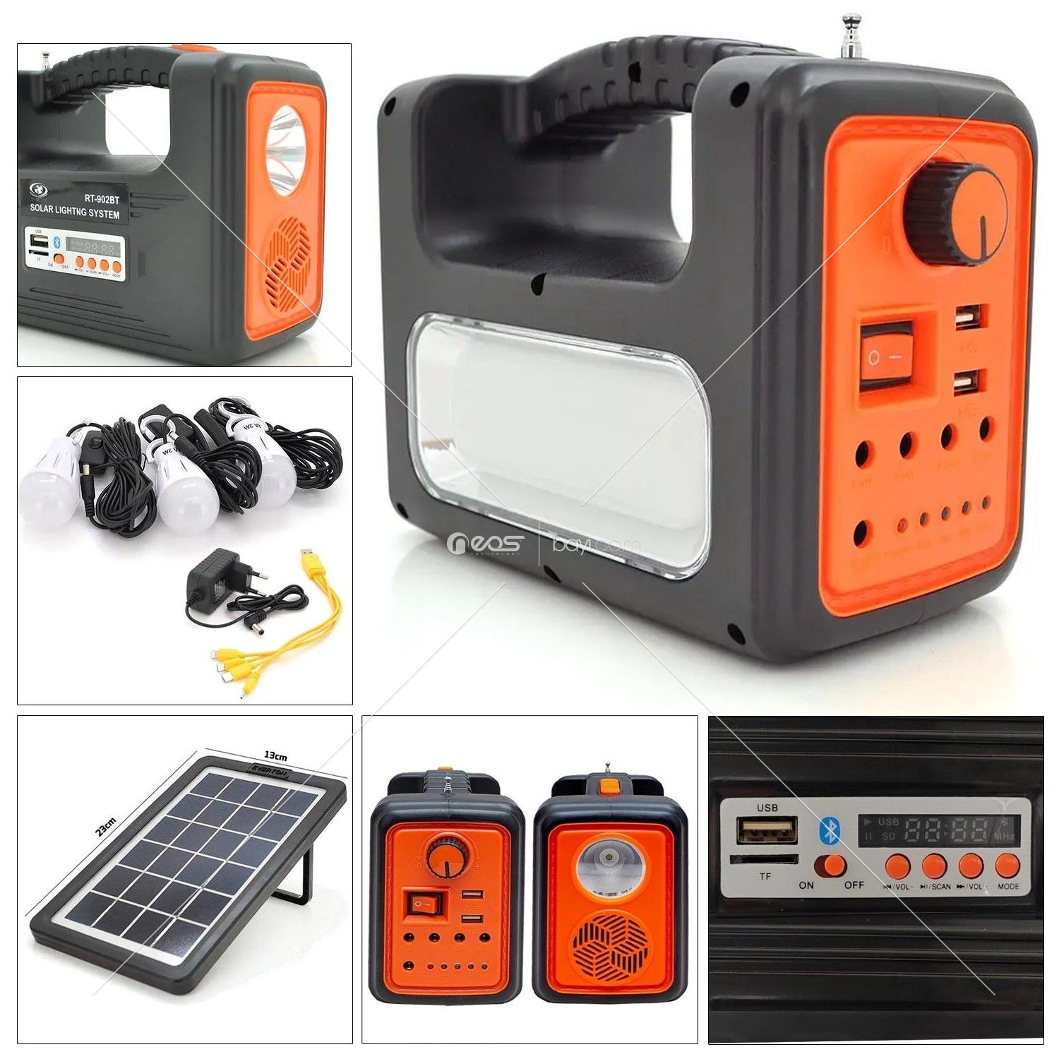 Dat AT-9011B Solar Kamp Lambası Acil Durum Işığı Şarjlı