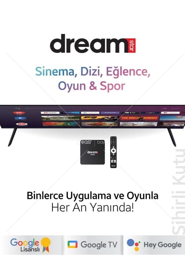 Dreamstar Nova 4K Lisanslı Android TV Box