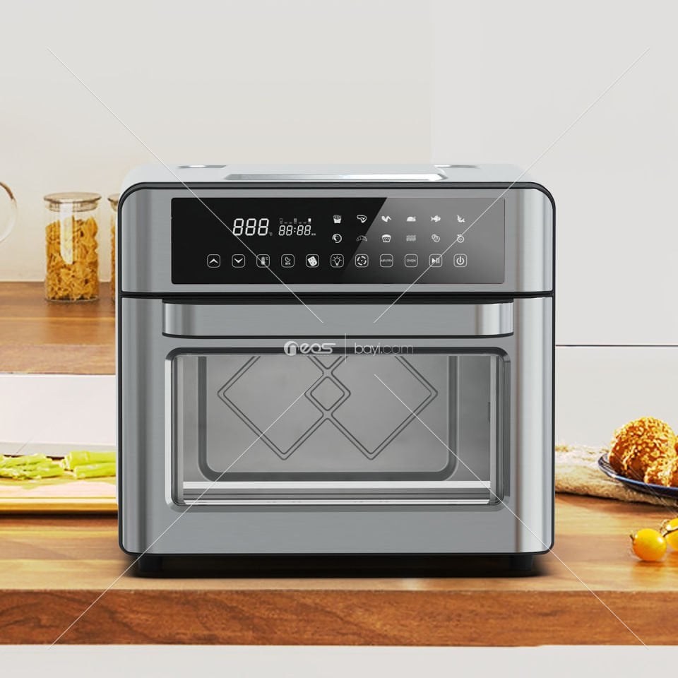 UMIE FR25 25L 2200W Paslanmaz Çelik LED Dijital Göstergeli Tepsili Oven Airfryer/Fritöz