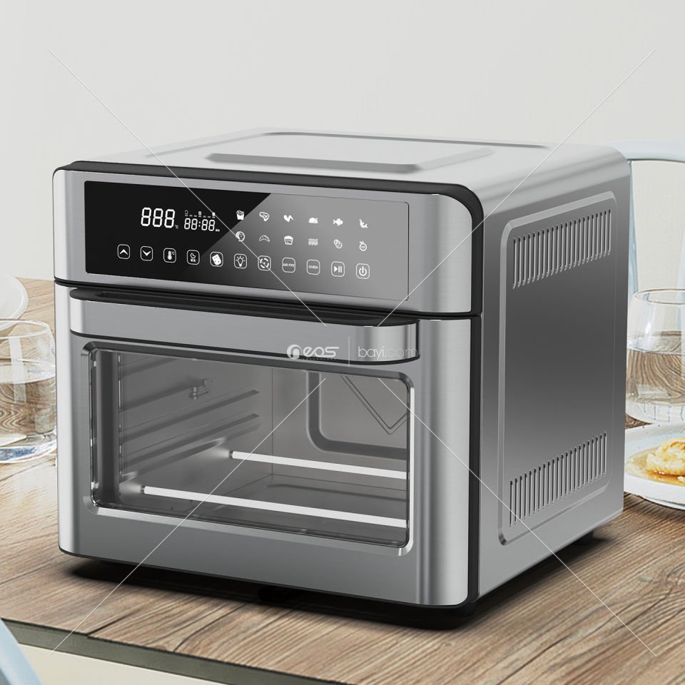 UMIE FR25 25L 2200W Paslanmaz Çelik LED Dijital Göstergeli Tepsili Oven Airfryer/Fritöz