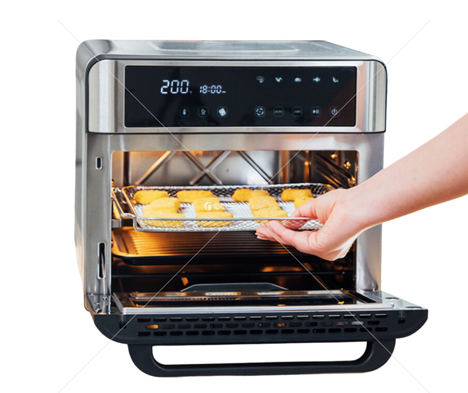 UMIE FR25 25L 2200W Paslanmaz Çelik LED Dijital Göstergeli Tepsili Oven Airfryer/Fritöz
