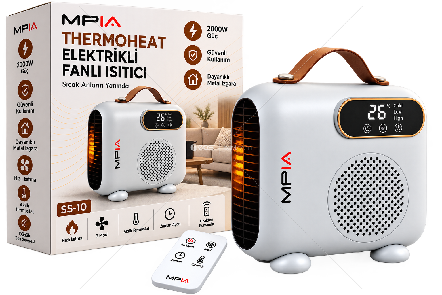 MPIA SS-10 THERMOHEAT Portatif Elektrikli Fanlı Isıtıcı