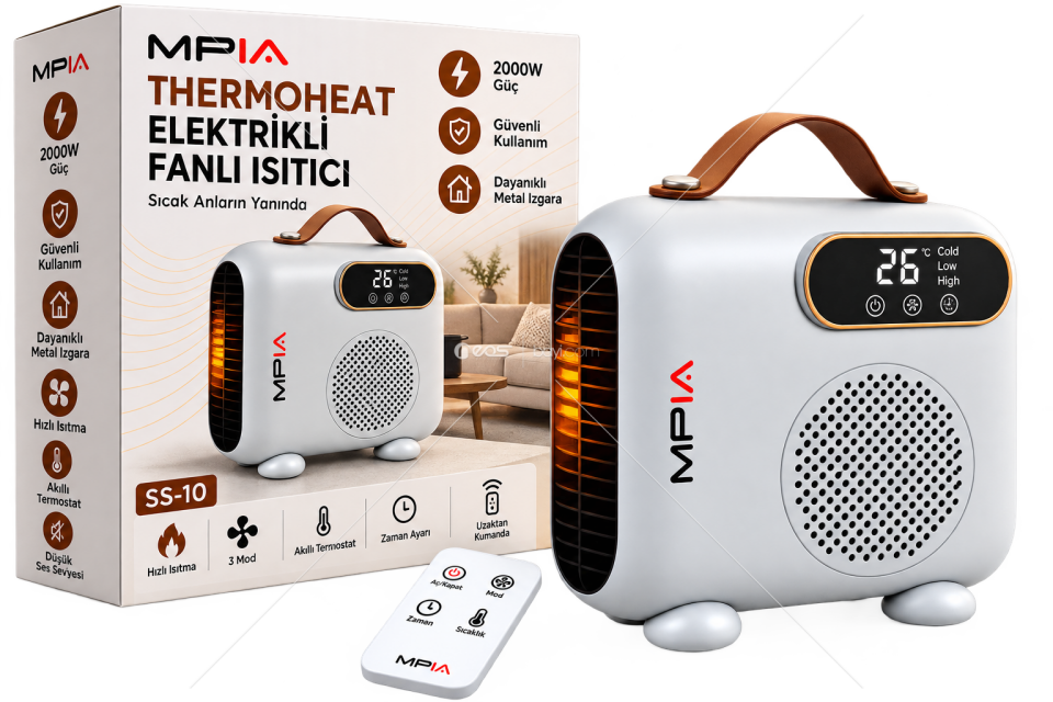 MPIA SS-10 THERMOHEAT Portatif Elektrikli Fanlı Isıtıcı