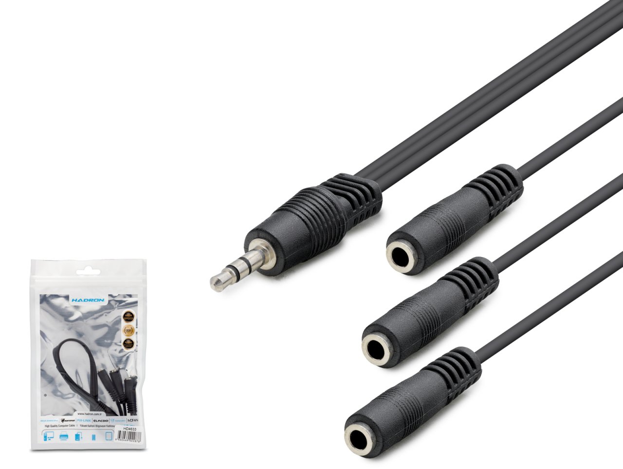 HADRON HN4633 AUX TO 3AUX KABLO M/3F