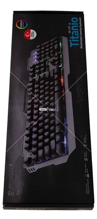 Everest KB-197 TITANIO USB Aydınlatmalı Q Metal Yüzey Gaming Oyuncu Klavyesi