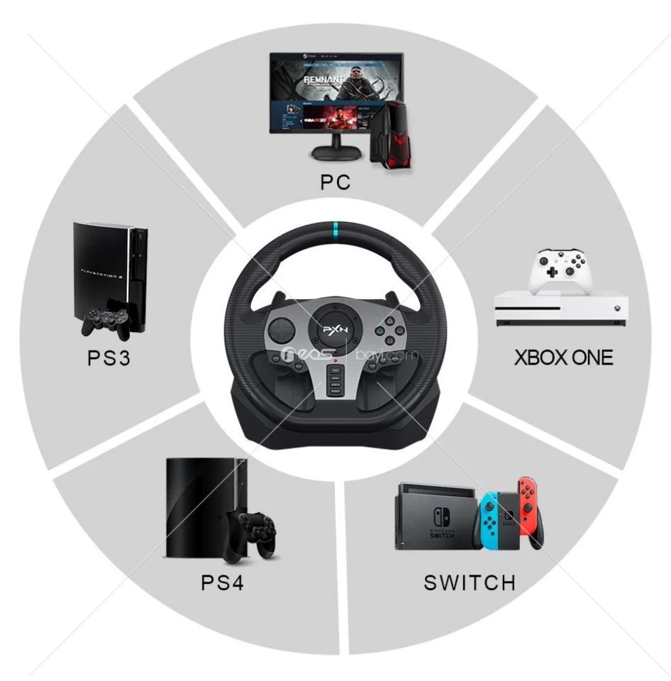 PXN V9 Volante PC direksiyon oyun PS4 için 270 °/900 ° yarış tekerleği/PS3/PC Windows 7,8,10,11/anahtar/Xbox One/Xbox serisi X/S