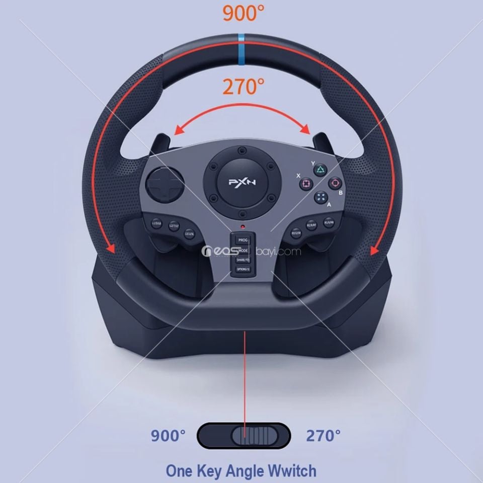 PXN V9 Volante PC direksiyon oyun PS4 için 270 °/900 ° yarış tekerleği/PS3/PC Windows 7,8,10,11/anahtar/Xbox One/Xbox serisi X/S