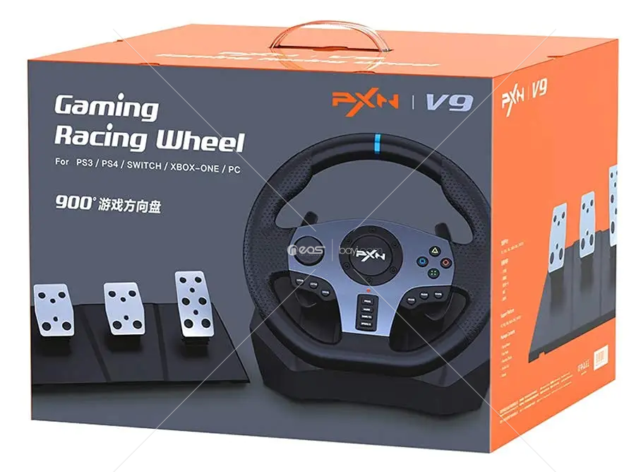 PXN V9 Volante PC direksiyon oyun PS4 için 270 °/900 ° yarış tekerleği/PS3/PC Windows 7,8,10,11/anahtar/Xbox One/Xbox serisi X/S