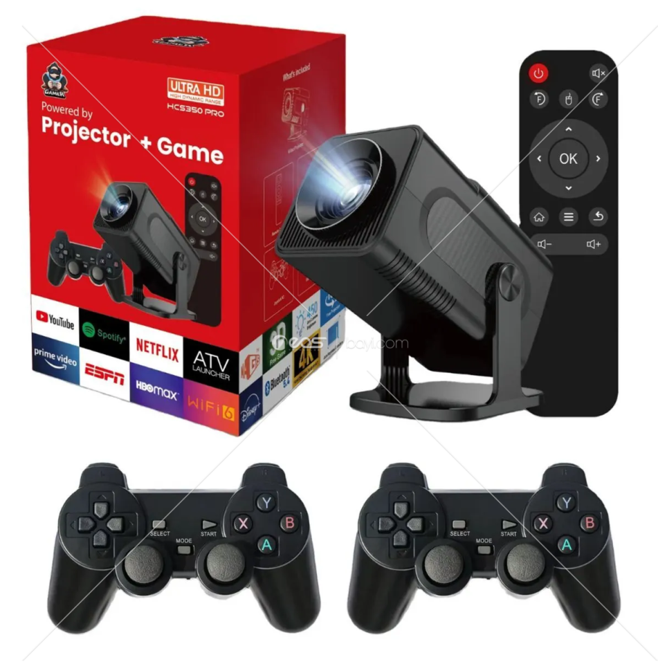 Taşınabilir Game Projektör Full Hd 1080P 4k HY320 Projeksiyon Gamepad