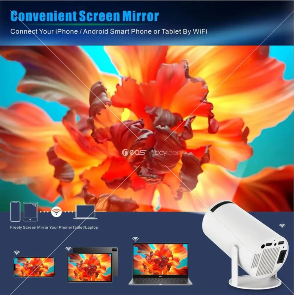 4K Wireless Powered Projector + Game 2 in1 Professional M300 MAX