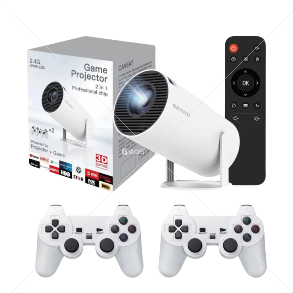 4K Wireless Powered Projector + Game 2 in1 Professional M300 MAX