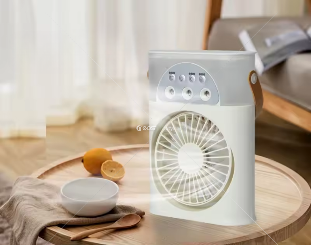 Buzlu 3 Kademe Çıkış Yüksek Fan Koku ve Soğuk Hava Üflüyen Masa Üstü Şarjzlı