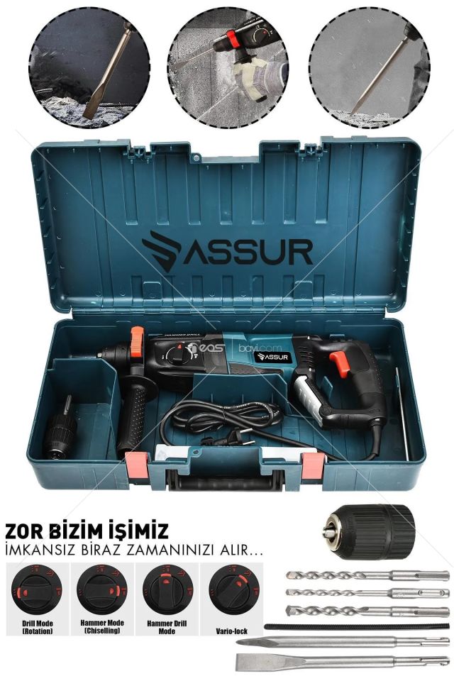 ASSUR PLUS Pro Kırıcı Delici Darbeli Hilti Matkap 2-28mm
