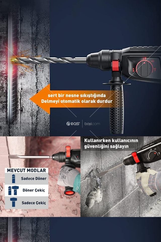 ASSUR PLUS Pro Kırıcı Delici Darbeli Hilti Matkap 2-28mm