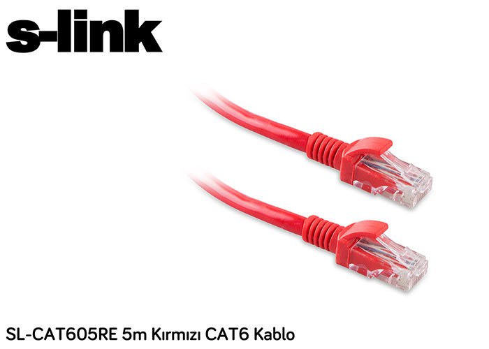 S-link SL-CAT605RE 5m Kırmızı CAT6 Kablo