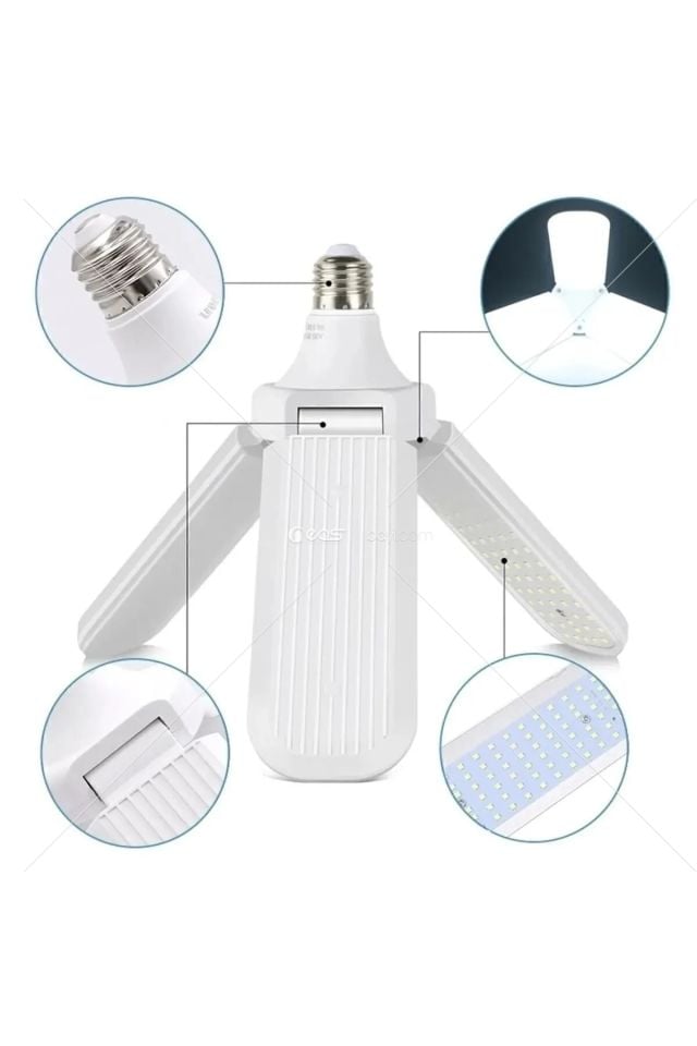 NIKULA Pervane Ampul 50W Yeni Nesil Beyaz Led Ampul 3 Modlu Ultra Güçlü 5.000 Lumens Pro Beyaz Işık