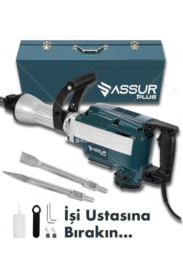 Assur Plus Büyük Tip Kırıcı Hilti 16 Kg 3 Metre Kablolu 65mm DEMİR ÇANTA