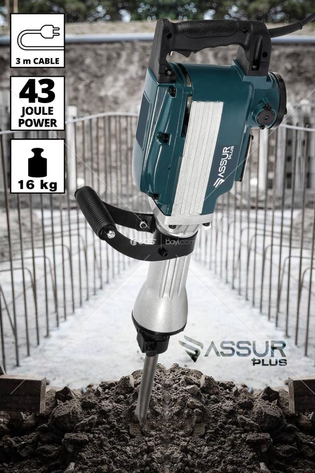 Assur Plus Büyük Tip Kırıcı Hilti 16 Kg 3 Metre Kablolu 65mm SÜRGÜLÜ ÇANTA