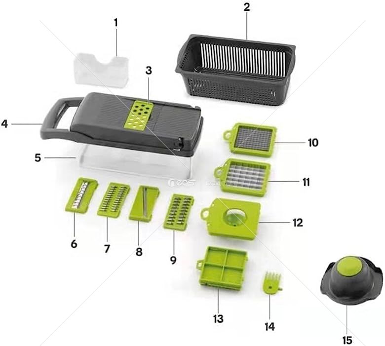 Çok Fonksiyonlu Sebze Doğrayıcı - Vegetable Chopper 15 in 1