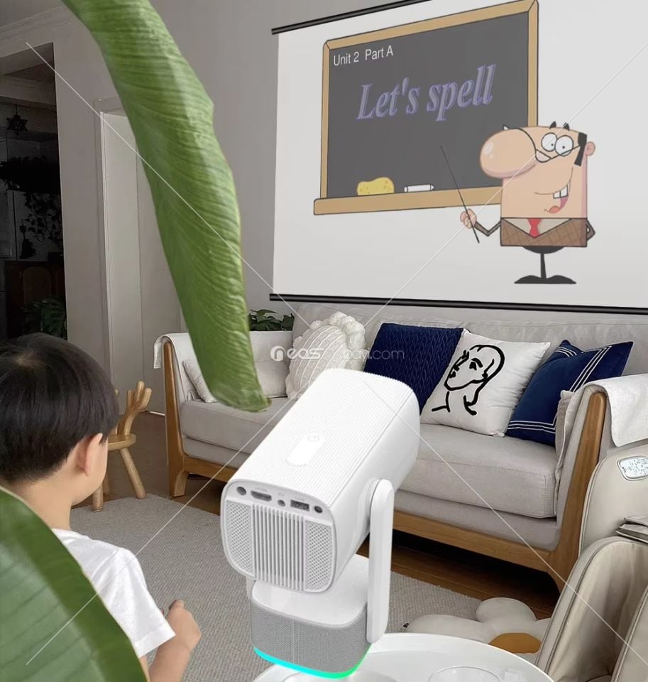 Android 11 LCD taşınabilir K2 yeni akıllı taşınabilir projektör 150 ANSI lümen projektör ev sineması Mini cep projektörler