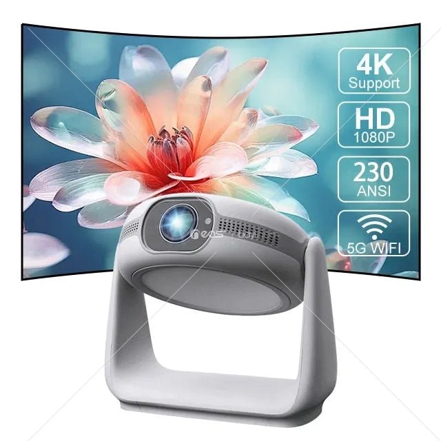 K1 1080p akıllı 4k lazer projektör ev kısa mesafeli şarj edilebilir kablosuz Mini taşınabilir Led Video projektör