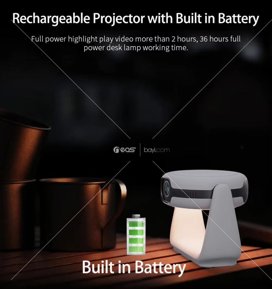 K1 1080p akıllı 4k lazer projektör ev kısa mesafeli şarj edilebilir kablosuz Mini taşınabilir Led Video projektör