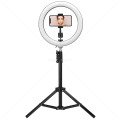 Asonic AS-SF200 10 inç 120 cm Tripodlu Telefon Tutuculu Youtuber Makyaj Halka LED Işık