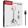 Asonic AS-SF200 10 inç 120 cm Tripodlu Telefon Tutuculu Youtuber Makyaj Halka LED Işık