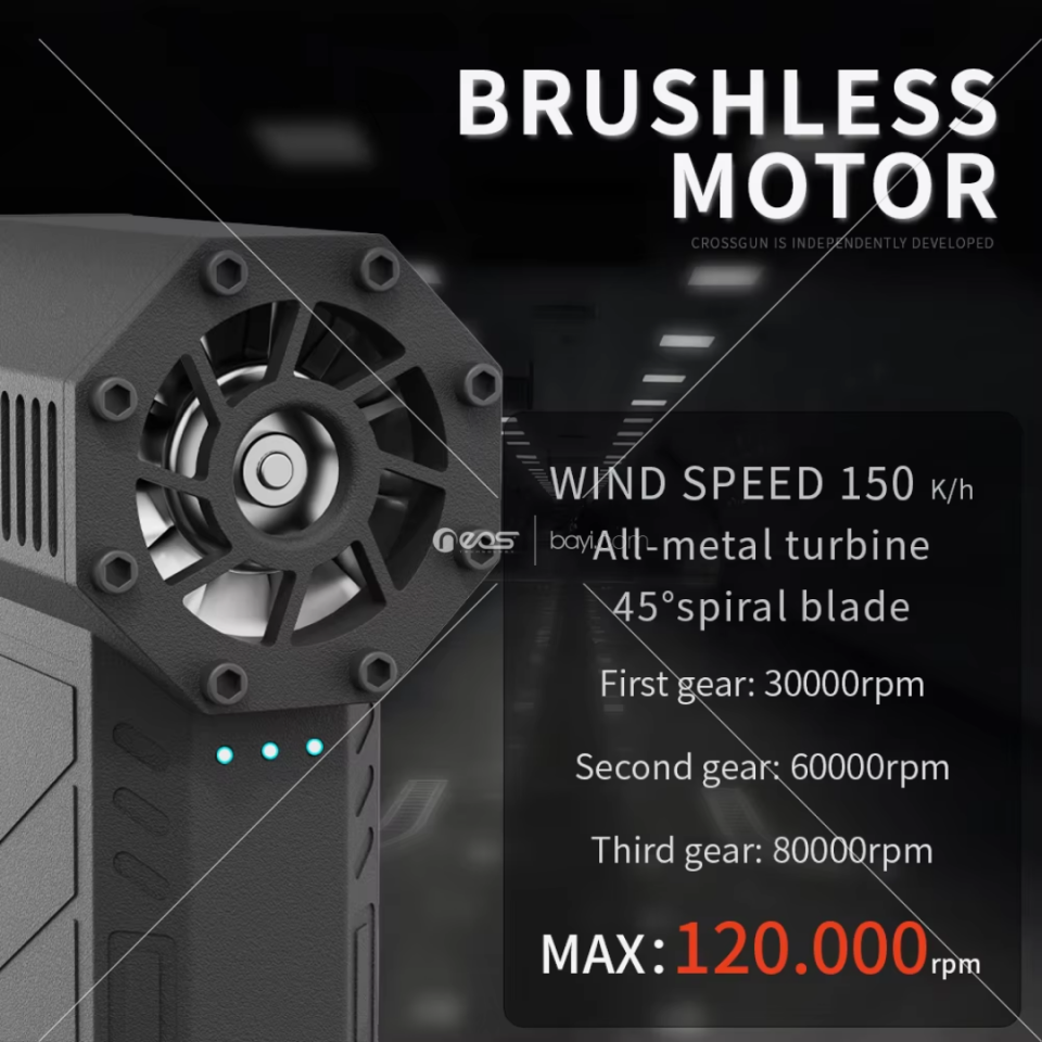 Ultra yüksek hızlı Turbo tabancası Mini Jet Fan hava Duster 130000rpm şarj edilebilir el fanı