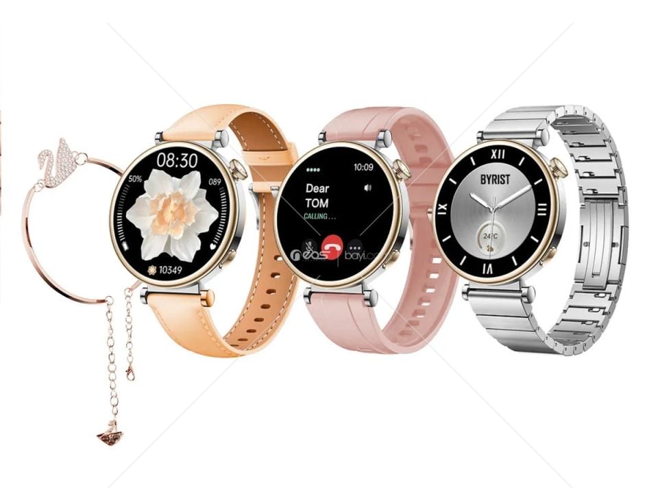 Sw-43 41mm Amoled Ekran Bt Çağrı Destekli Deri Silikon Metal Kordonlu Kadın Akıllı Saat