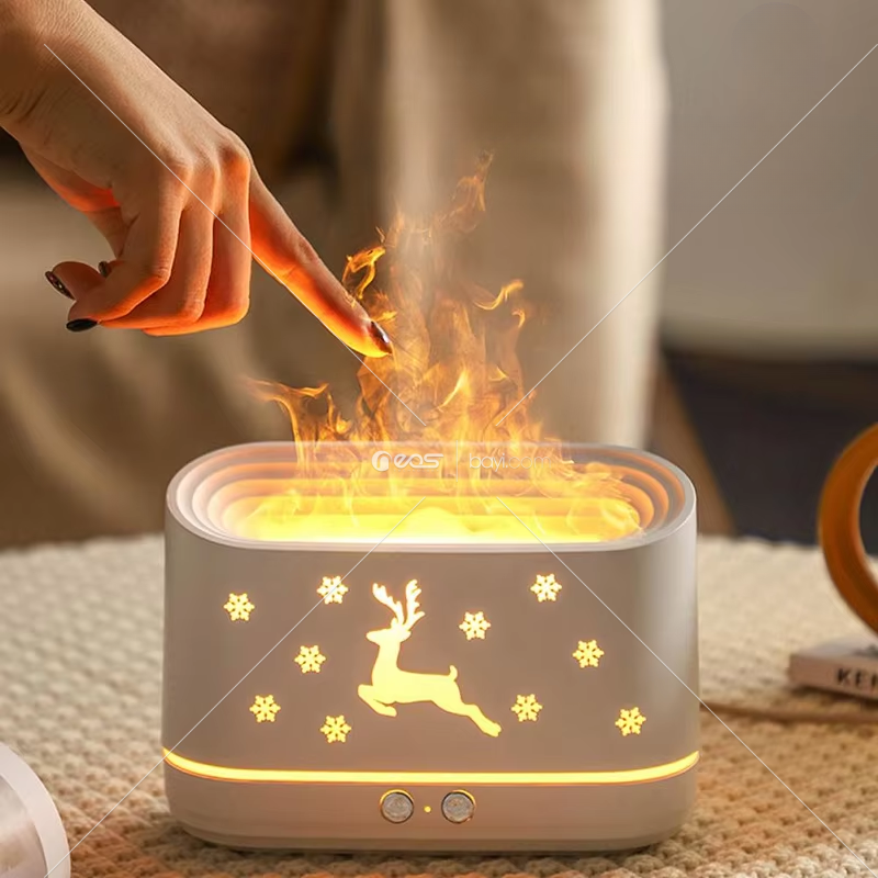 GEYİK Oturma odası yatak odası noel nemlendirici taşınabilir USB yaratıcı alev LED gece lambası 3D alev Aroma yayıcı