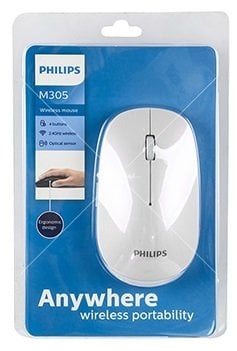 Philips SPK7305 2.4Ghz Beyaz 800/1000/1200/1600dpi Kablosuz Mouse